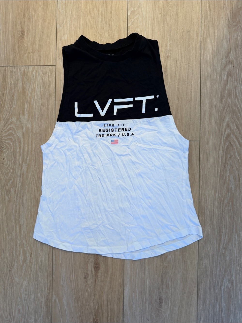 LIVE FIT. Black & White Men's Muscle Tank